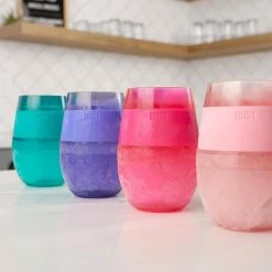 8.5 oz. Coling Cup Double Wall Insulated Freezable Drink Chilling Tumbler with Freezing Gel (Set of 4) by HOST -Bar Accessories Sales host cocktail sets 10010 31 1000