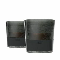 Freeze Smoke Cooling Cups for Whiskey, Bourbon, and Scotch, Freezer Gel Chiller Double Wall Tumblers (Set of 2) by HOST
