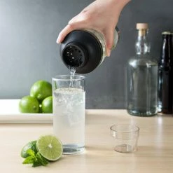 Mixer Tool with Reamer Strainer, Bottle Opener, Daiquiri, Margarita, 18 oz. Black Cocktail Shaker by HOST -Bar Accessories Sales host cocktail sets 2974 44 1000