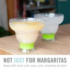12 oz. Grey Freeze Stemless Margarita Glass Insulated Gel Chiller, Double Wall Froz.en Cocktail Cups (Set of 2) by HOST 10 12 oz. Grey Freeze Stemless Margarita Glass Insulated Gel Chiller, Double Wall Froz.en Cocktail Cups (Set of 2) by HOST -Bar Accessories Sales host cocktail sets 3308 1f 1000