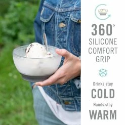 Ice Cream Freeze Bowl, Double Walled Insulated Freezer Gel Chiller Kitchen Accessory for Dessert, Dip, Cereal by HOST -Bar Accessories Sales host cocktail sets 3313 4f 1000