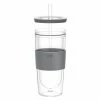 Double Wall Insulated Freezable Drink Chilling Tumbler with Freezing Gel Glasses for Red and White Wine, Grey by HOST