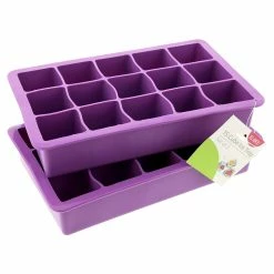 Flexible 15-Piece Purple Silicone Ice Tray Mold (2-Pack) by Unbranded -Bar Accessories Sales ice trays ebh 613 1f 1000