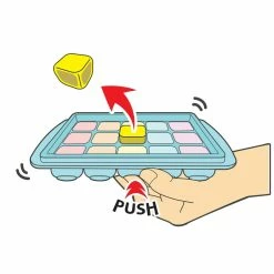 Pink Easily Pops Out 15-Compartments Ice Cube Tray with Lid (2-Pack) by Unbranded -Bar Accessories Sales ice trays jmg c15p2 1f 1000