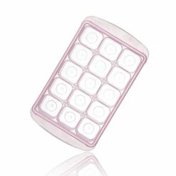 Pink Easily Pops Out 15-Compartments Ice Cube Tray with Lid (2-Pack) by Unbranded -Bar Accessories Sales ice trays jmg c15p2 4f 1000