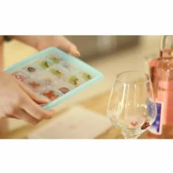 Pink Easily Pops Out 15-Compartments Ice Cube Tray with Lid (2-Pack) by Unbranded -Bar Accessories Sales ice trays jmg c15p2 76 1000