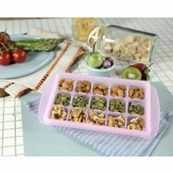 Pink Easily Pops Out 15-Compartments Ice Cube Tray with Lid (2-Pack) by Unbranded -Bar Accessories Sales ice trays jmg c15p2 fa 1000