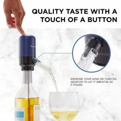 7-Piece Electric Wine Opener Blue Electric Bottle Opener Wine Gift Set by Ivation -Bar Accessories Sales ivation wine openers ivabwsg 1f 1000