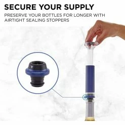 7-Piece Electric Wine Opener Blue Electric Bottle Opener Wine Gift Set by Ivation -Bar Accessories Sales ivation wine openers ivabwsg 44 1000