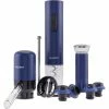 7-Piece Electric Wine Opener Blue Electric Bottle Opener Wine Gift Set by Ivation