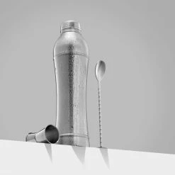 24 oz. Silver Stainless Steel 3-Piece Cocktail Shaker & Drink Mixer Set by JoyJolt -Bar Accessories Sales joyjolt cocktail shakers ja10103 76 1000