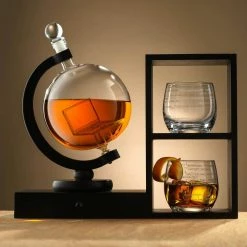 27 oz. 3-Piece Executive Computer Whiskey Decanter and Glasses (Set of 3) by JoyJolt -Bar Accessories Sales joyjolt decanters jg10256 1f 1000