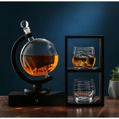 27 oz. 3-Piece Executive Computer Whiskey Decanter and Glasses (Set of 3) by JoyJolt -Bar Accessories Sales joyjolt decanters jg10256 44 1000