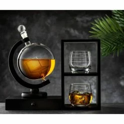 27 oz. 3-Piece Executive Computer Whiskey Decanter and Glasses (Set of 3) by JoyJolt -Bar Accessories Sales joyjolt decanters jg10256 c3 1000