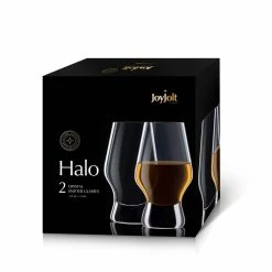 Halo 7.8 oz. Crystal Whiskey Glasses (Set of 4) by JoyJolt -Bar Accessories Sales joyjolt wine aerators mc202101 44 1000