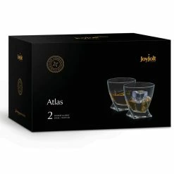 Atlas 10.8 oz. Crystal Whiskey Glasses (Set of 4) by JoyJolt -Bar Accessories Sales joyjolt wine aerators mc202112 4f 1000