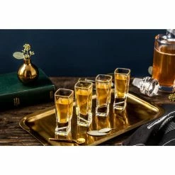 Carre Square 1.8 oz. Shot Glasses (Set of 8) by JoyJolt -Bar Accessories Sales joyjolt wine aerators mg20224 4f 1000