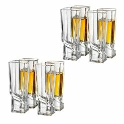 Carre Square 1.8 oz. Shot Glasses (Set of 8) by JoyJolt