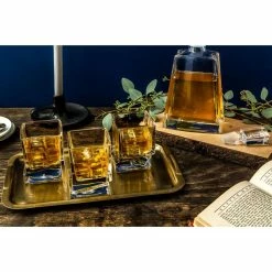 Carre Square 10 oz. Whiskey Glasses (Set of 4) by JoyJolt -Bar Accessories Sales joyjolt wine aerators mg20226 31 1000