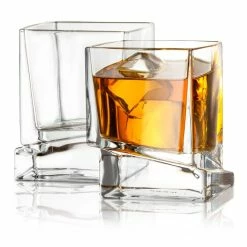 Carre Square 10 oz. Whiskey Glasses (Set of 4) by JoyJolt -Bar Accessories Sales joyjolt wine aerators mg20226 4f 1000