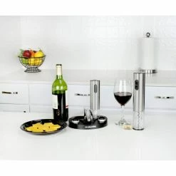 Stainless Steel Electric Wine Opener and Preserver Set by KALORIK -Bar Accessories Sales kalorik wine openers cks 40211 76 1000