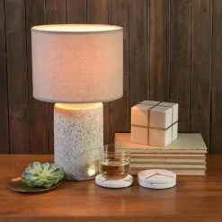 Round Natural White Marble Coasters with V Shaped Gold Accents : Set of 4 with Holder by Kauri -Bar Accessories Sales kauri cocktail sets uac 220778 1f 1000