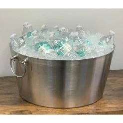 19 in. Insulated Stainless Steel Party Tub by Kraftware -Bar Accessories Sales kraftware beverage tubs 71221 4f 1000