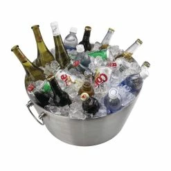 19 in. Insulated Stainless Steel Party Tub by Kraftware -Bar Accessories Sales kraftware beverage tubs 71221 c3 1000