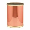 Mylar 13 qt. Polished Copper and Brass Round Waste Basket by Kraftware