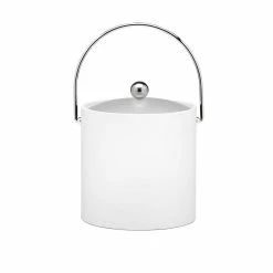 Bartenders Choice Fun Colors 3 Qt. White Ice Bucket (Case of 6) by Kraftware