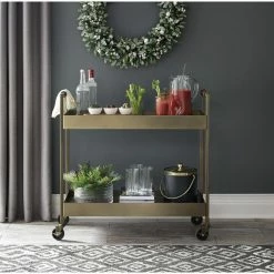 Sophisticates 3 Qt. Black w/Polished Brass Ice Bucket with Bale Handle, Metal Cover by Kraftware -Bar Accessories Sales kraftware ice buckets 50068 c3 1000