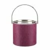 3 Qt. Exotic Plum Ice Bucket with Bale Handle and Metal Bar Lid by Kraftware