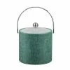 3 Qt. Exotic Peacock Ice Bucket with Bale Handle and Acrylic Lid with Metal Ball Knob by Kraftware