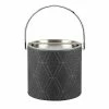 3 Qt. Stonehenge Midnight Ice Bucket with Bale Handle and Metal Bar Lid by Kraftware