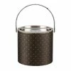 3 Qt. Nova Pewter Ice Bucket with Bale Handle and Metal Bar Lid by Kraftware