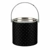 3 Qt. Nova Ebonite Ice Bucket with Bale Handle and Metal Bar Lid by Kraftware