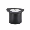 Top Hat 3 Qt. Black w/Black Band Ice Bucket, Lucite Cover by Kraftware