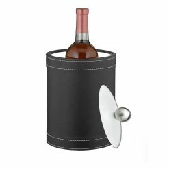 2 Qt. Stitched Black Tall Ice Bucket by Kraftware