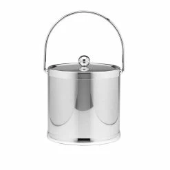 Americano 3 Qt. Polished Chrome Ice Bucket and Lid, Metal Bale Handle by Kraftware