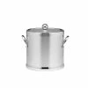Americano 3 Qt. Brushed Chrome Ice Bucket and Lid, Metal Side Handles by Kraftware