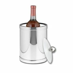 Mylar 2 Qt. Polished Chrome Tall Ice Bucket by Kraftware