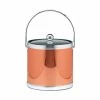 Mylar 3 Qt. Polished Copper and Chrome Ice Bucket with Bale Handle and Metal Lid (Case of 6) by Kraftware