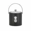 Kasualware Pineapple 3 qt. Ice Bucket in Black by Kraftware