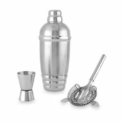 Tuscany Classics Metal Shaker with Stirrer and Jigger Set by Lenox -Bar Accessories Sales lenox wine aerators 6228142 4f 1000