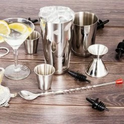 Wine and Cocktail Mixing Bar Set with Essential Barware Tools - 16-Piece by Lexi Home -Bar Accessories Sales lexi home wine aerators mw3683 4f 1000
