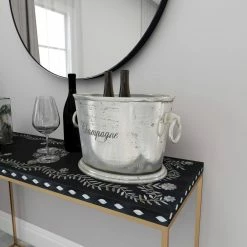 3 Bottle Silver Aluminum Wine Holder by Litton Lane -Bar Accessories Sales litton lane ice buckets 14641 44 1000