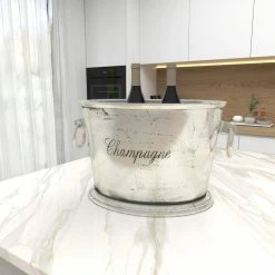 3 Bottle Silver Aluminum Wine Holder by Litton Lane -Bar Accessories Sales litton lane ice buckets 14641 4f 1000