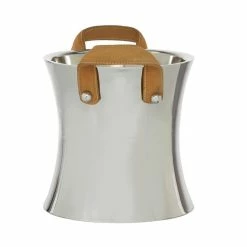 1-Bottle Silver Contemporary Stainless Steel Wine Rack by Litton Lane -Bar Accessories Sales litton lane ice buckets 91025 66 1000