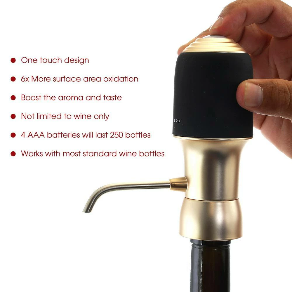 One-Touch Portable Luxury Wine Air Pressure Aerator by MegaChef 2 One-Touch Portable Luxury Wine Air Pressure Aerator by MegaChef - Image 2