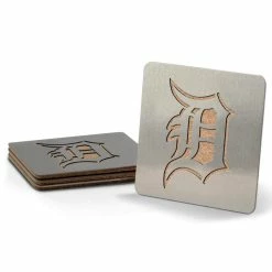 MLB Detroit Tigers 4 in. Metallics Coasters (Set of 4) by YouTheFan